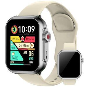 1.85" HD Smartwatches for Men & Women, 110+ Sport Modes, Waterproof (WHITE)